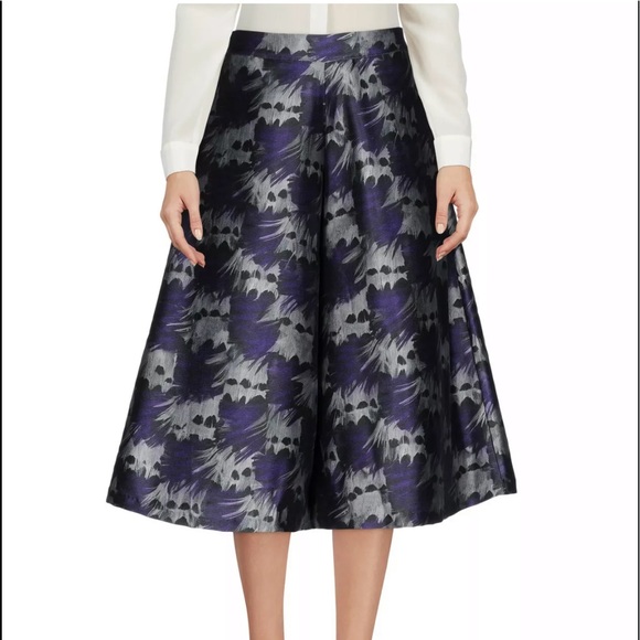 Satin Flared Capri Trousers Zip Side Made in Italy - Picture 2 of 7